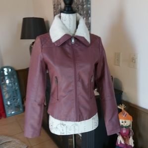 🩷Coffee Shop Faux Leather Jacket